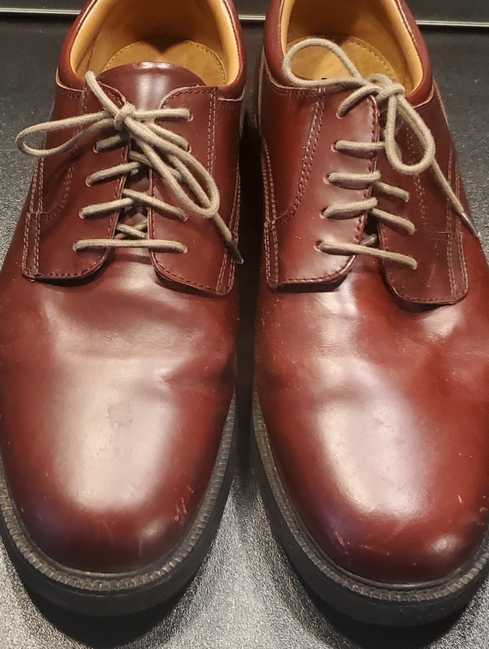 Men's Classic Leather Derby Shoes - Brown